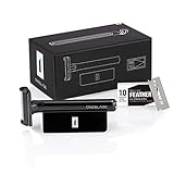 OneBlade CORE Single-Blade Safety Razor w/Stand +10 Feather Blades | Master the Art of Shaving | Well-Balanced for the Ultimate Shaving Experience | Built of Tritan & Stainless Steel