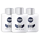 Nivea Men Sensitive Post Shave Balm, Soothes and Moisturizes Skin After Shaving, Multi, 3.3 Fl Oz, Pack of 3