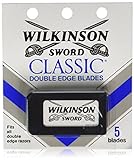 Wilkinson Sword Classic Stainless Steel Double Edge Razor Blades - 5 Ct